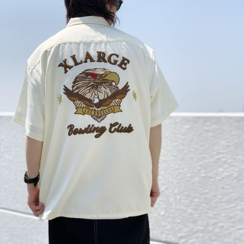 XLARGE Work Shirt / ロゴ刺繍 半袖開襟シャツ ブラック - シャツ